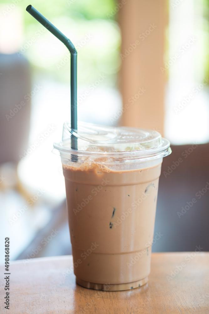 Iced coffee in a plastic cup Stock Photo Adobe Stock