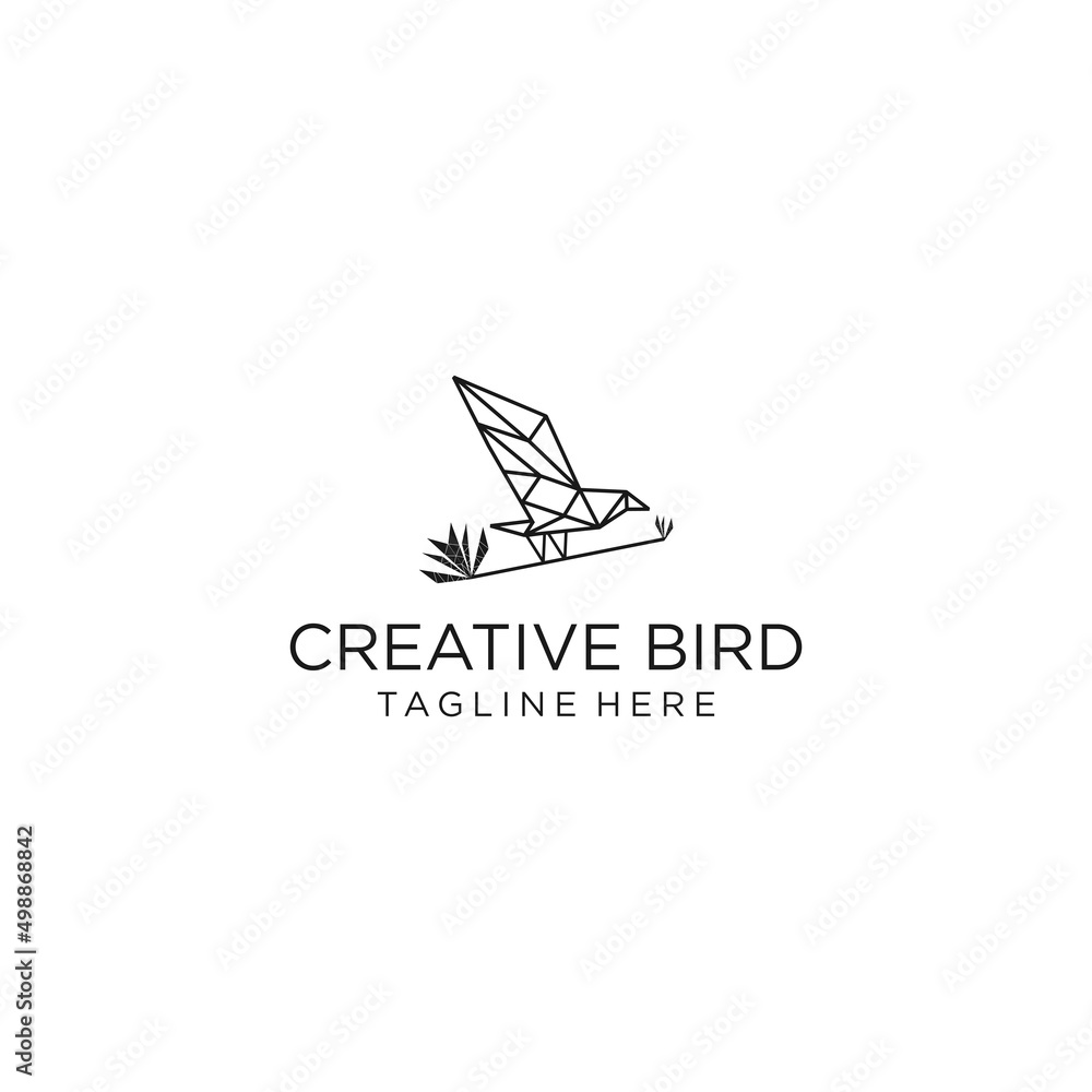 Creativebird logo icon design vector template