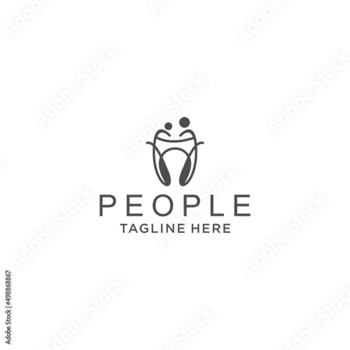 PEOPLE logo icon design vector template