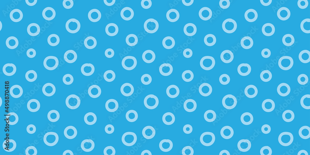 Seamless Blue background with white circles