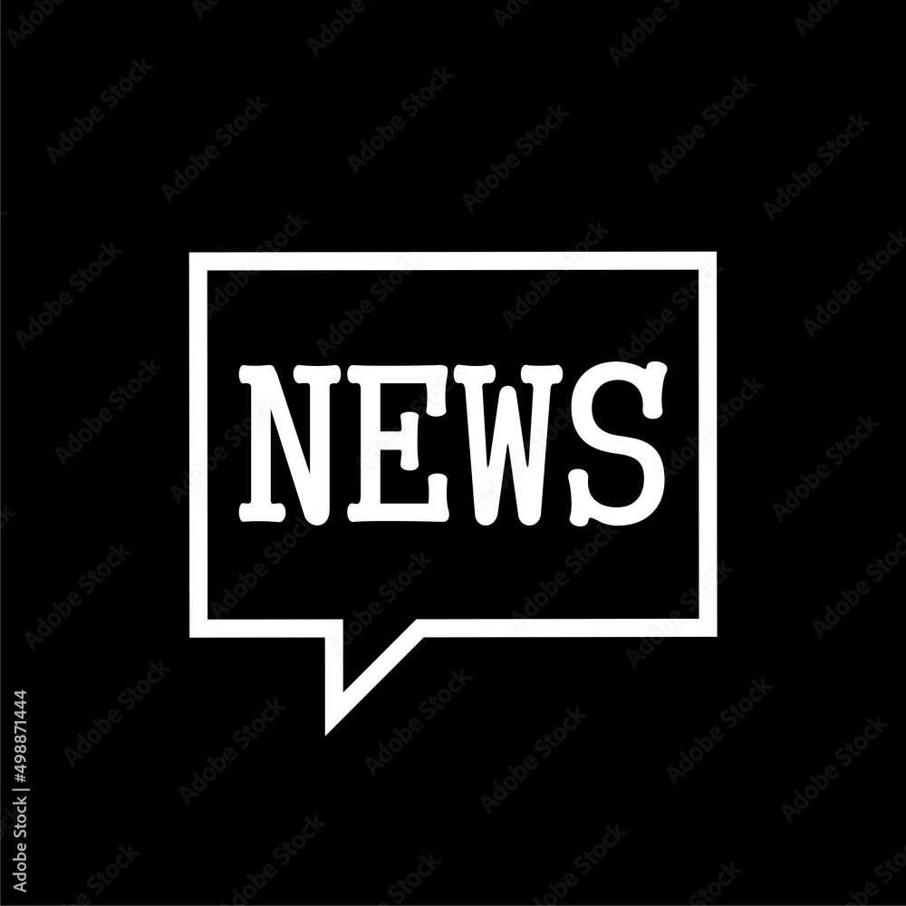 News Speech bubble icon isolated on dark background News Speech bubble icon isolated on dark background