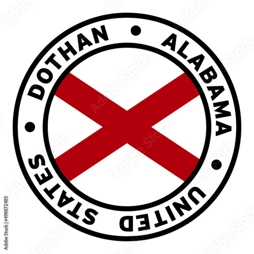 Round Dothan Alabama United States Flag Clipart