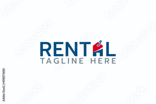 House rental logo with a tag as letter "A"