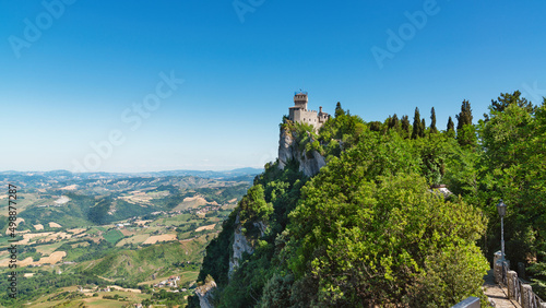 Summer photo of San Marino second tower: the Cesta or Fratta