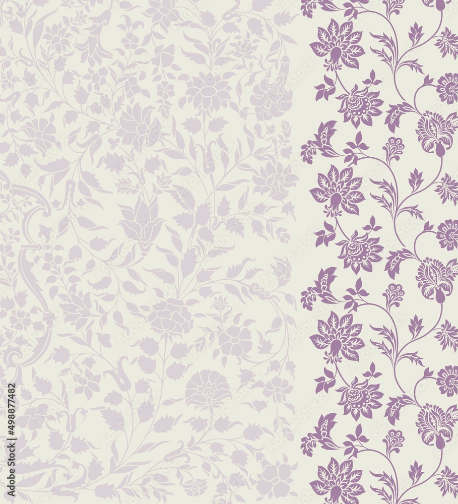 wedding card design, traditional paisley floral pattern , royal India wedding card design, traditional paisley floral pattern , royal India