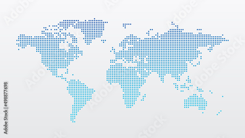 Vector world map infographic symbol. Blue circle gradient icon. International global illustration sign. Design element for business, web, presentation, data report, media, news, blog