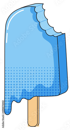 Blue popsicle on stick
