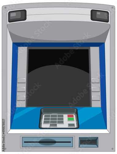 ATM machine isolated on white background