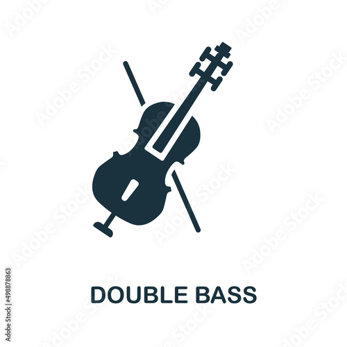 Double Bass icon. Simple element from musical instruments collection. Creative Double Bass icon for web design, templates, infographics and more
