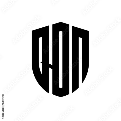 QON letter logo design. QON modern letter logo with black background. QON creative  letter logo. simple and modern letter logo. vector logo modern alphabet font overlap style. Initial letters QON  photo