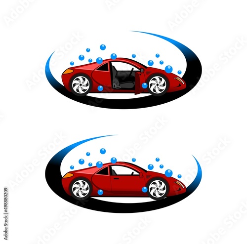 Luxury sport car wash design illustration vector eps format , suitable for your design needs, logo, illustration, animation, etc.