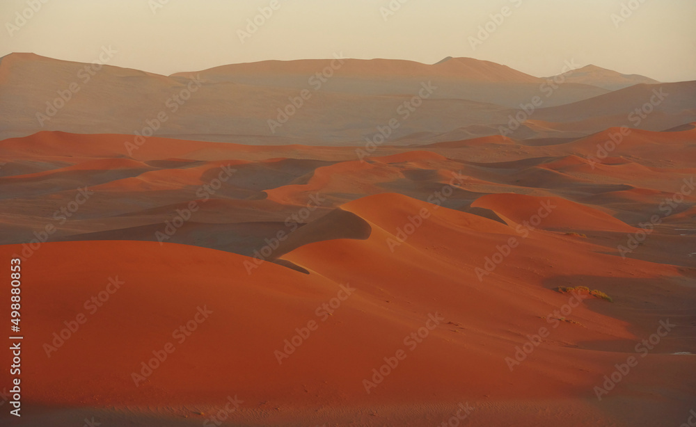 Naklejka premium Colder colored sand. Majestic view of amazing landscapes in African desert