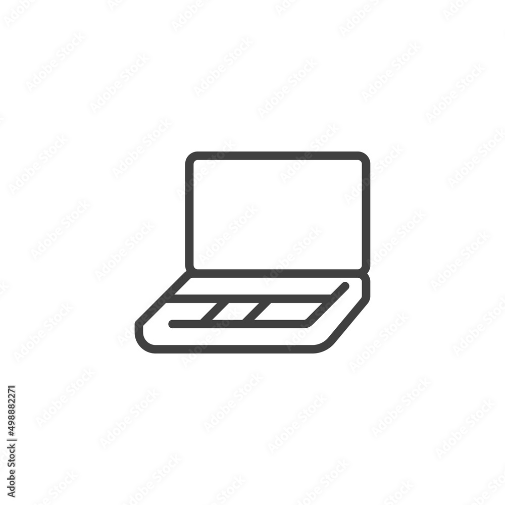 Laptop computer line icon