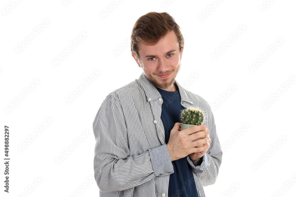 Concept of people with young man isolated on white background Concept of people with young man isolated on white background