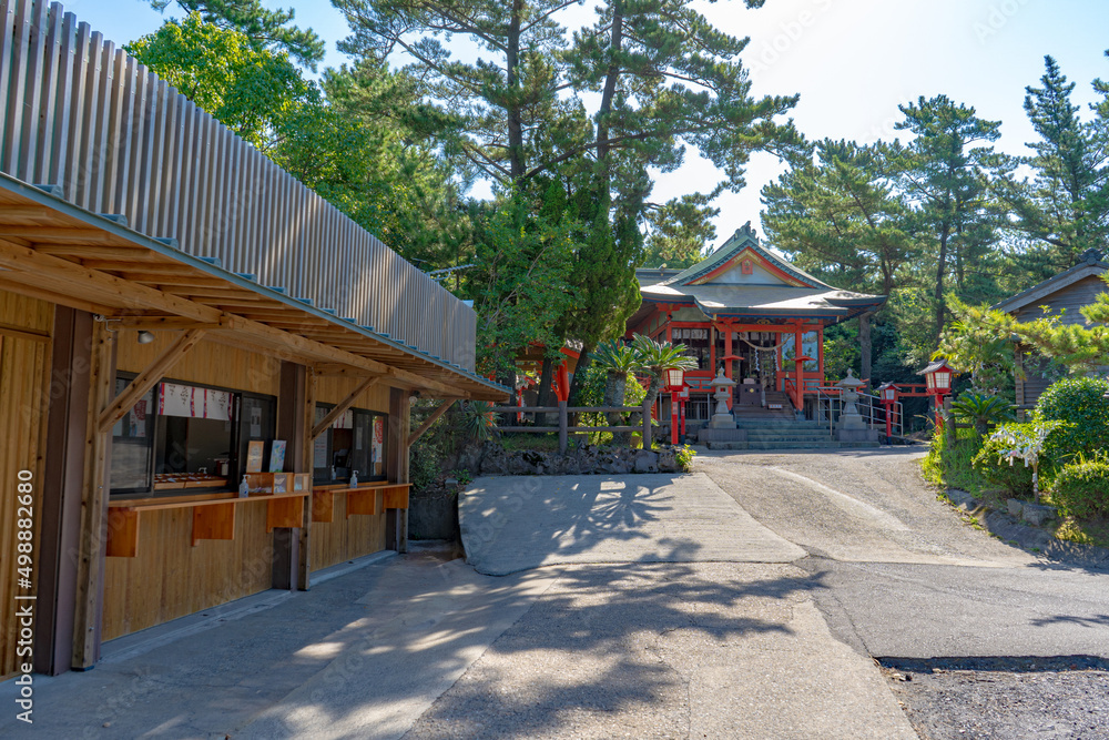 Obraz premium 月讀神社の風景(桜島)