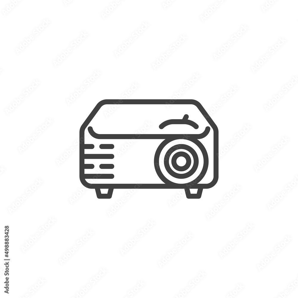 Digital projector line icon Digital projector line icon