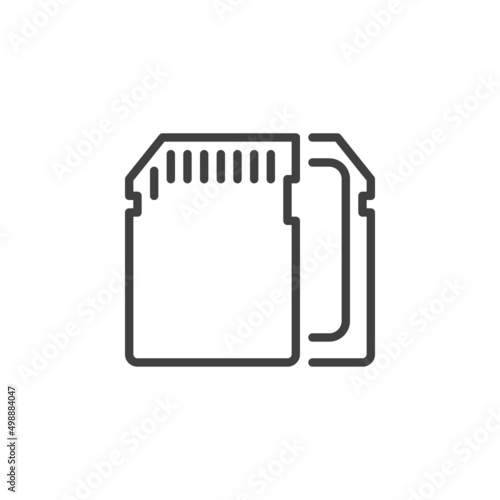 sd card line icon
