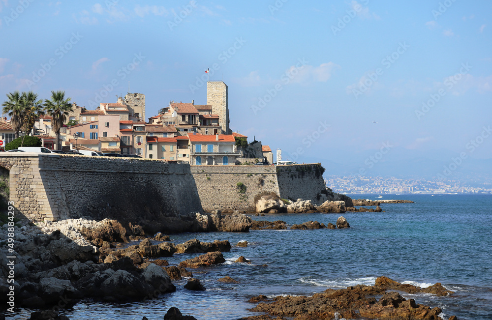 View of the fortress of Antibes, an ancient beautiful city on the French Riviera View of the fortress of Antibes, an ancient beautiful city on the French Riviera
