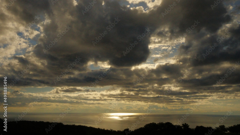 sunset in the clouds