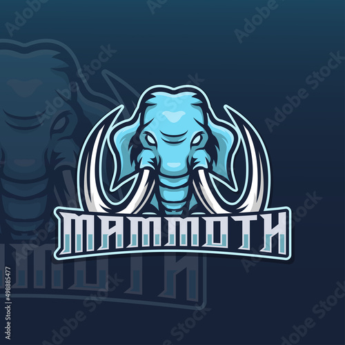 Mammoth mascot logo gaming template