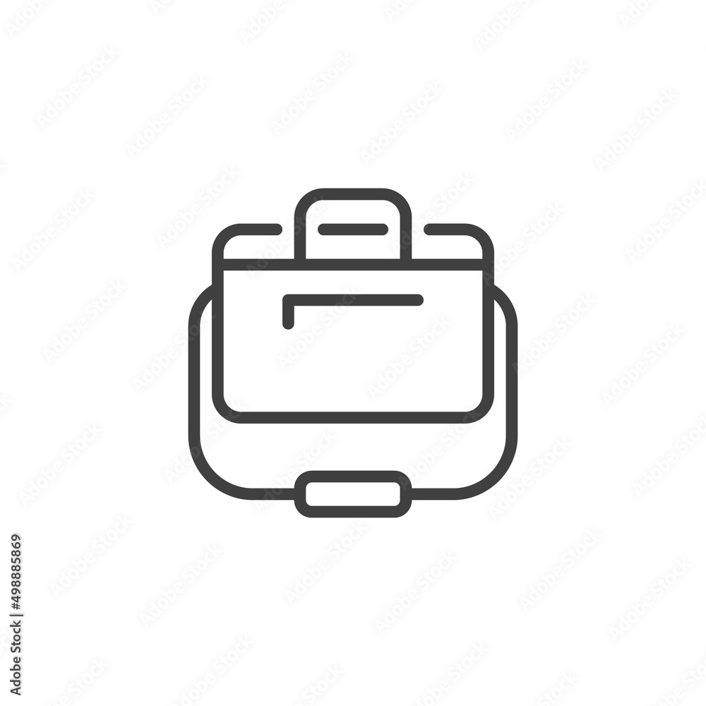 Laptop bag line icon Laptop bag line icon