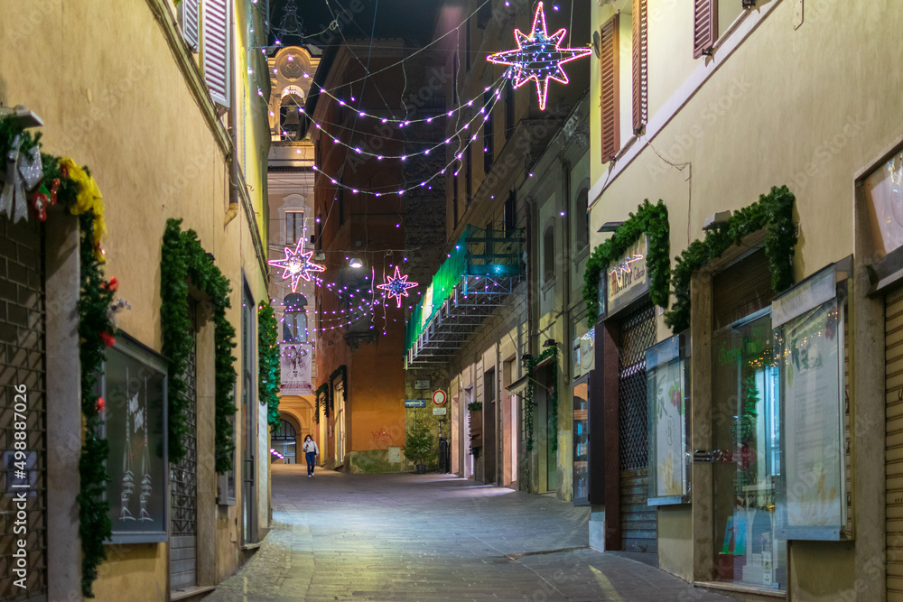 Fototapeta premium The beautiful streets of Rieti, Italy, for holidays