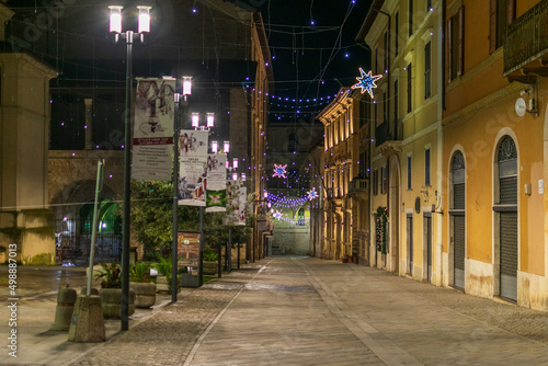 The beautiful streets of Rieti, Italy, for holidays