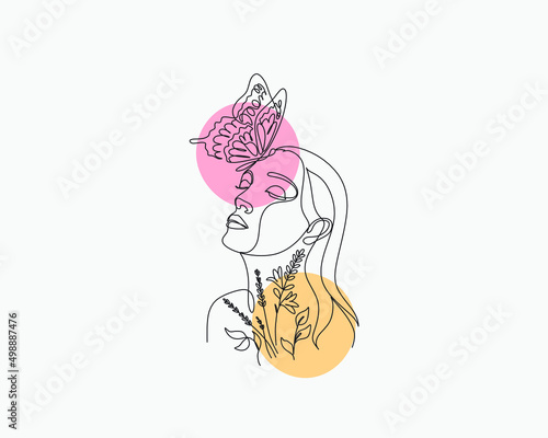 Minimalist Woman Canvas Print Landscape