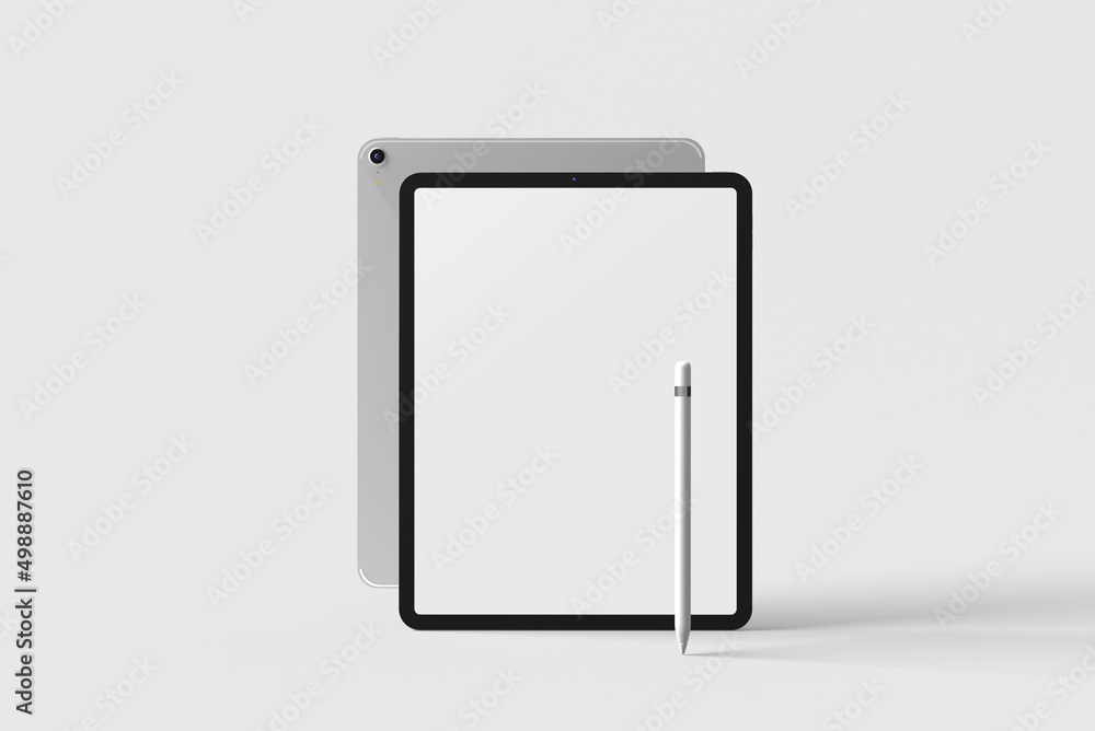 Blank tablet Mockup front View Blank tablet Mockup front View