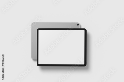 Blank  Tablet Mockup Top View