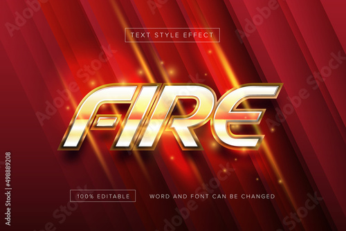 Gold Fire Text Style Effect Editable