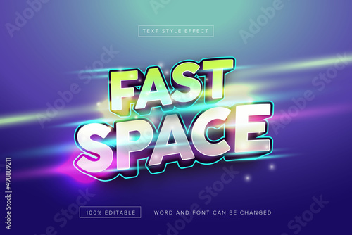 Fast space Text Style Effect Editable