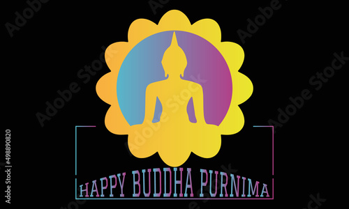 Happy Buddha Purnima Vector Illustration 