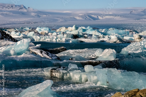 Jökulsárlón Glacier Iceland winter