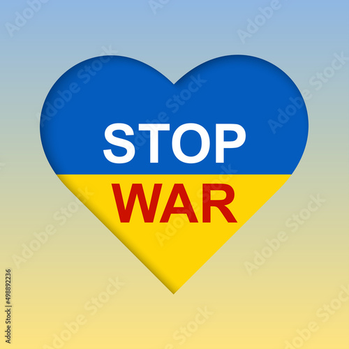Stop war in Ukraine . International protest, Stop the war against Ukraine. Vector illustration