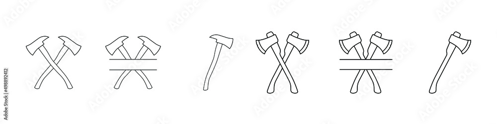 Axe icon vector set. forester illustration sign collection. chop wood symbol or logo.
Axe icon vector set. forester illustration sign collection. chop wood symbol or logo.