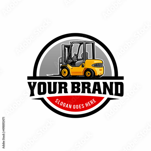forklift vector isolated for illustration logo design