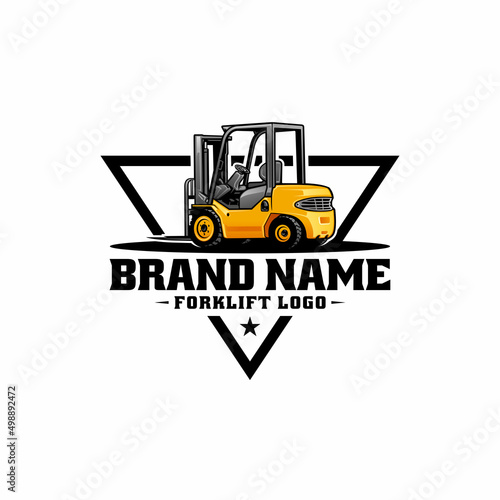 forklift vector isolated for illustration logo design