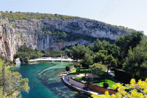 Fototapeta Naklejka Na Ścianę i Meble -  Lake Vouliagmeni of the Athenian Riviera, Greece