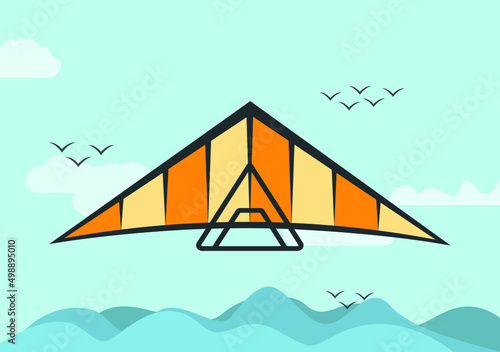 Hang Gliding Vector illustration And Creative Concept