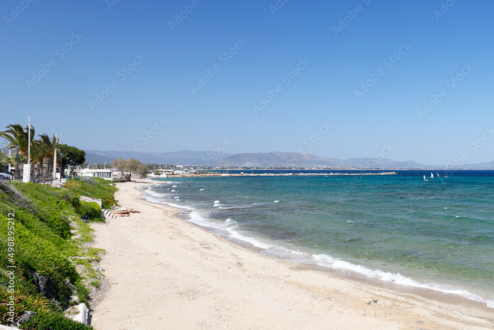 Nea Makri beach in Attica near Athens, Greece