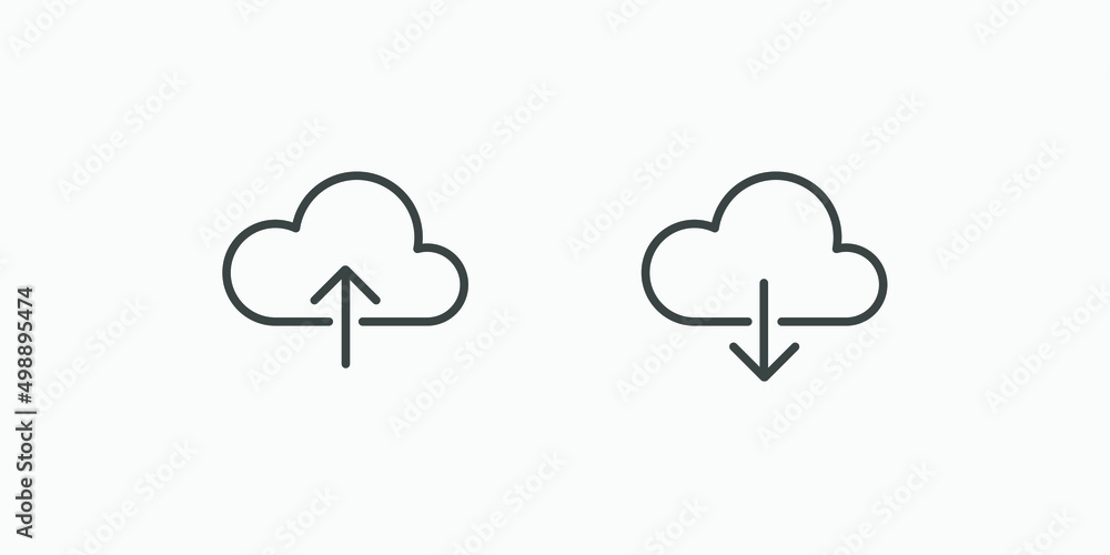 upload download cloud, computing vector icon symbol isolated upload download cloud, computing vector icon symbol isolated