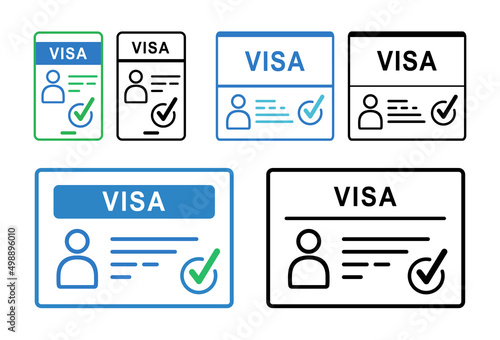 Visa, document, arrival. Foreign passport icon Outline. Customs house