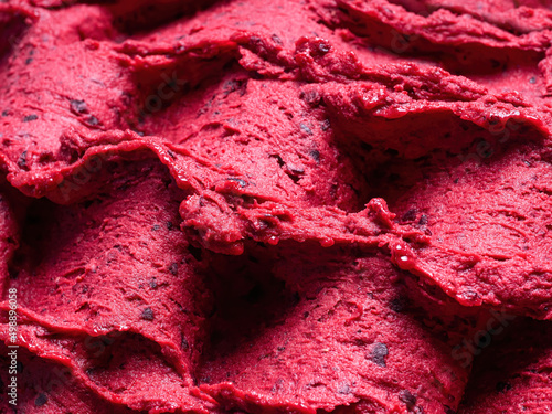 Fotografie Frozen Black Currant flavour gelato - full frame detail of sorbet
