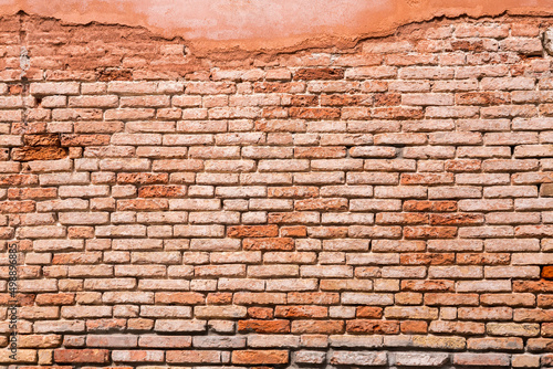 Red brick wall grunge texture background