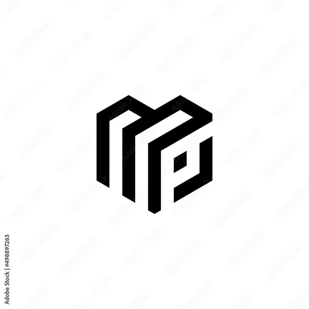 m p mp initial logo design vector template m p mp initial logo design vector template