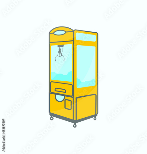 Crane Claw Machine Illustration Vector Icon Design With White Background And Free Vector