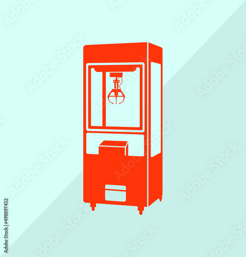 Crane Claw Machine Icon And symbol With Simple Colour