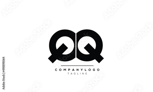 Alphabet letters Initials logo QQ