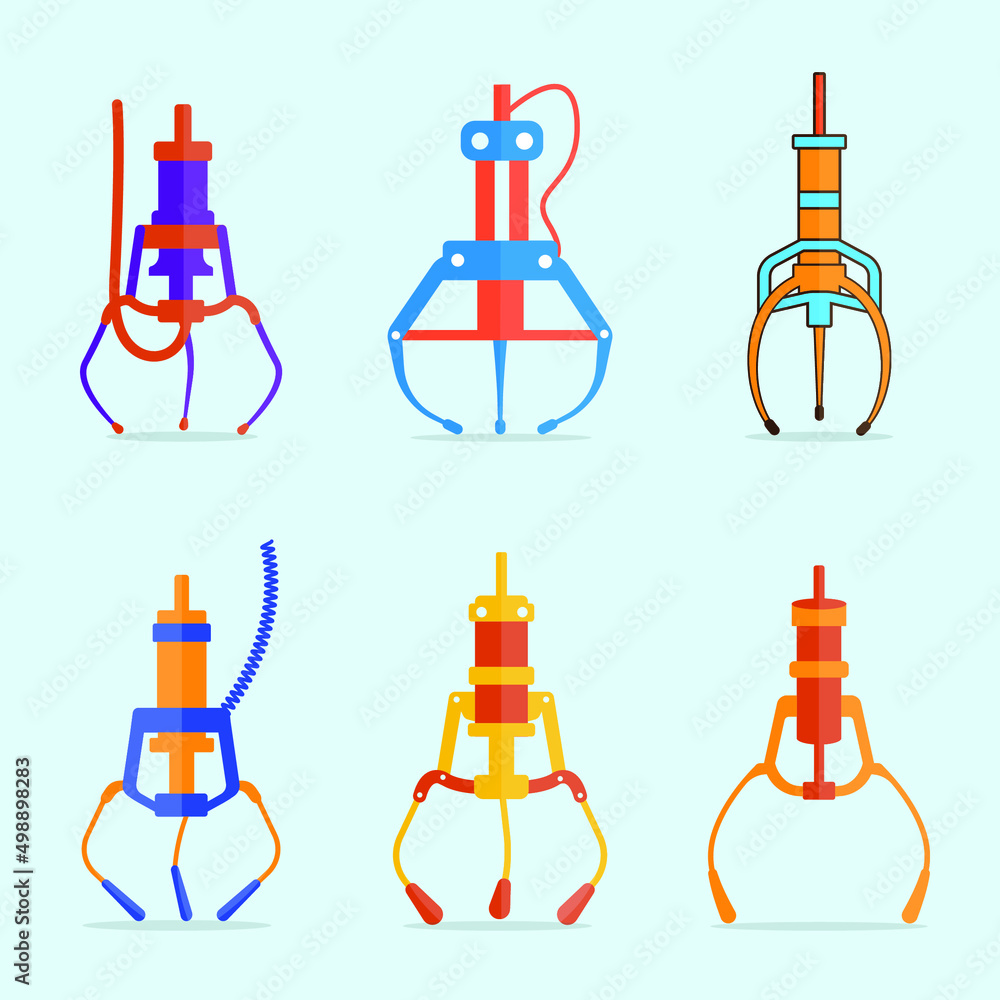 Claw Crane Machine Simple Clip Art And Illustration Vector Design Stock